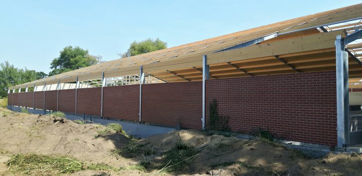 Betonpanelen met baksteenmotief Rustiek Rood